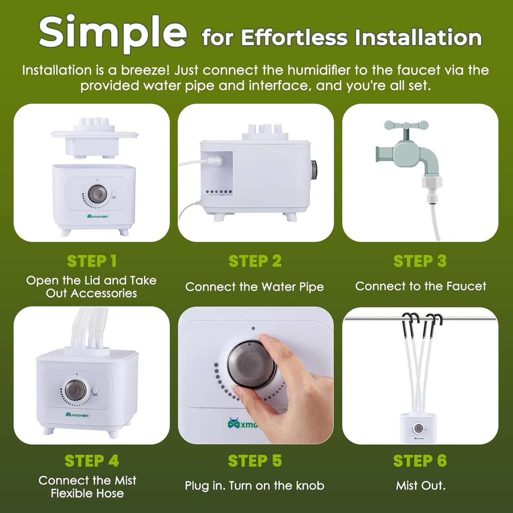 Humidificador ultrasónico con llenado automático de agua